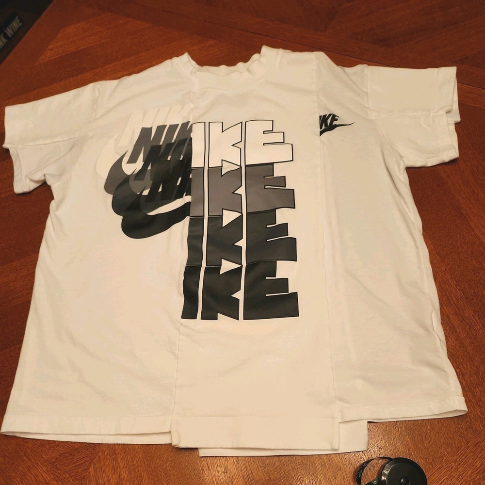NIKE Sacai Collab T Shirt white L A1
